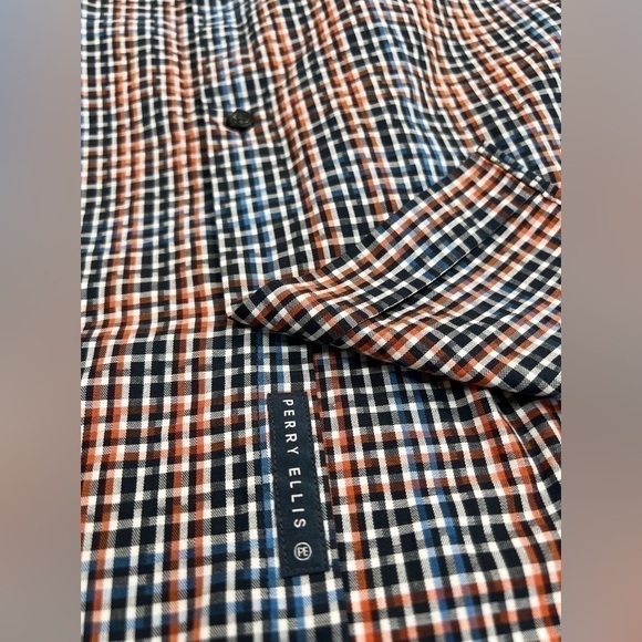 PERRY ELLIS Men's Slim Fit Stretch Multi-Color Long Sleeve Button Shirt‎ Size L - Picture 5 of 10